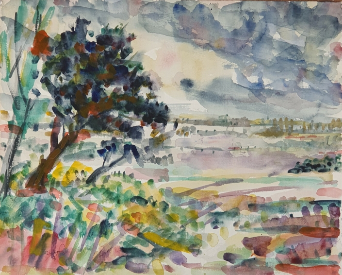 Landscape - Water Colors (33x41cm, 1976)