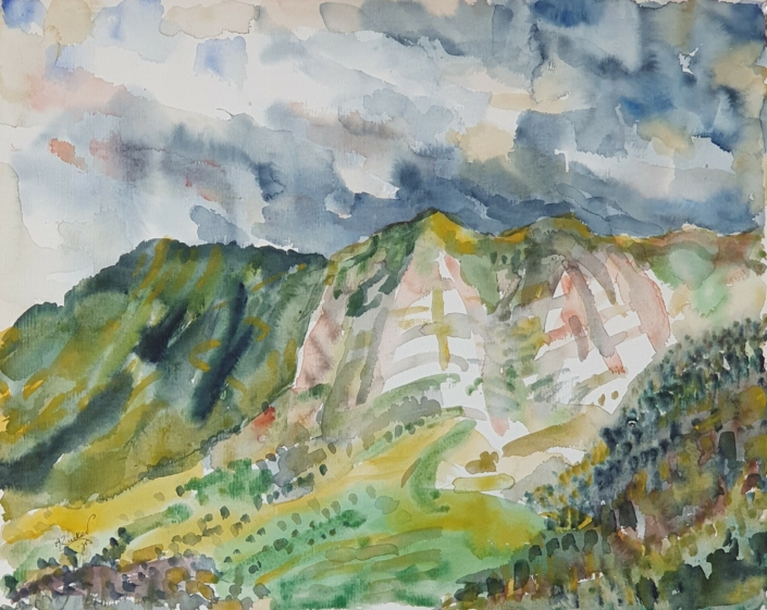 Landscape - Water Colors (33x41cm, 1975)