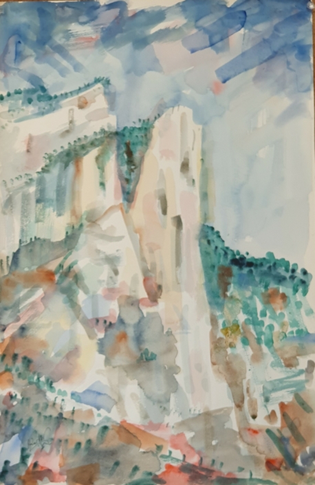 Yosemite Park - Water Colors (50x33cm, 1976)