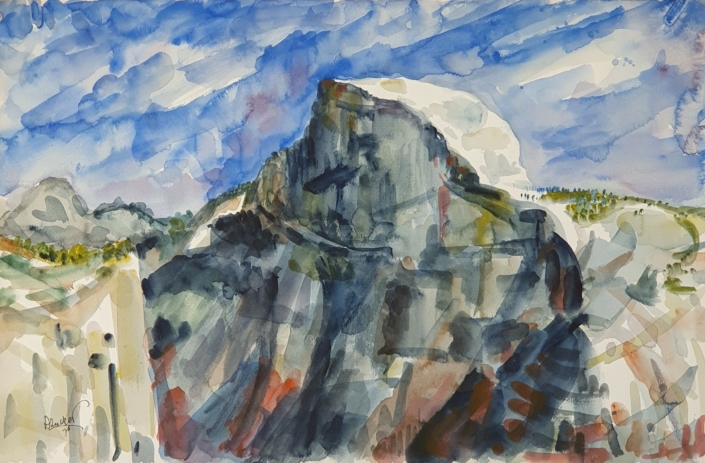 El Capitan Yosemite Park - Water Colors (33x50cm, 1976)