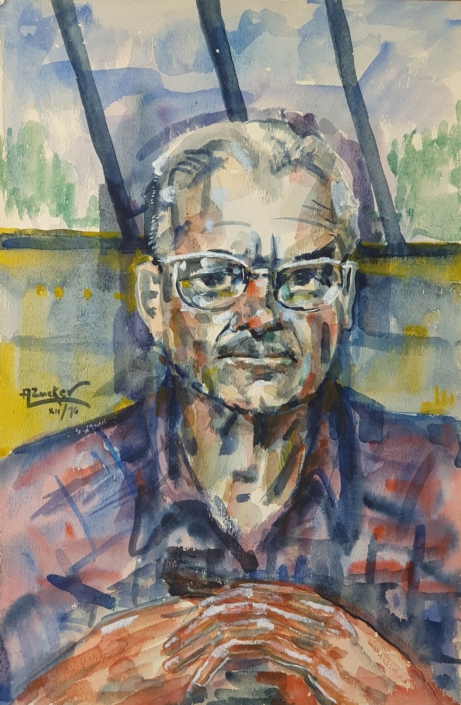 Autoportrait - Water Colors (55x36cm, 1976)