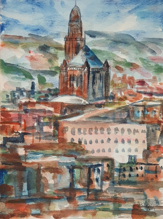 Cityscape - Water Colors (36x27cm, 1980)