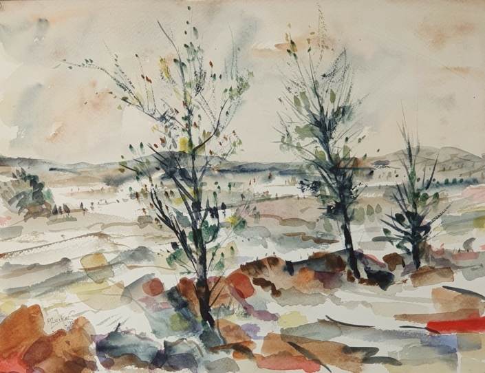 Lenzerheide (Switzerland) - Water Colors (31x41cm, 1977)