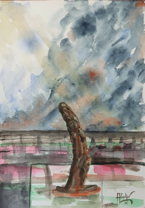 Sculpture - Water Colors (49x34cm, 1986)