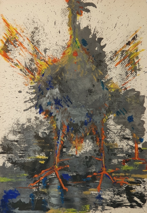 Rooster - Water Colors (49x34cm, 1981)