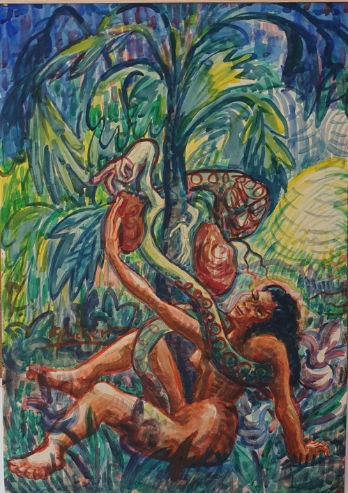 The forbiden fruit - Water Colors (76x54cm)