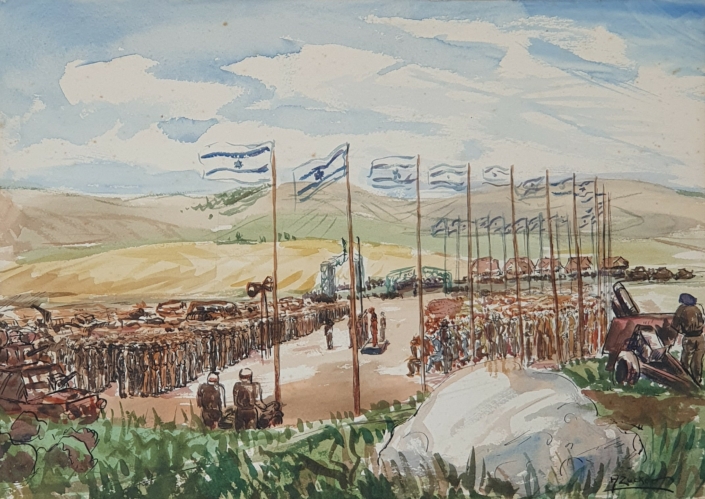 Review of the troops - Water Colors (27x38cm)