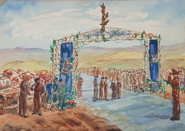 Official opening of a new road - Water Colors (27x38cm)
