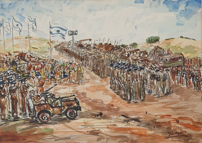 Review of the troops - Water Colors (27x38cm)