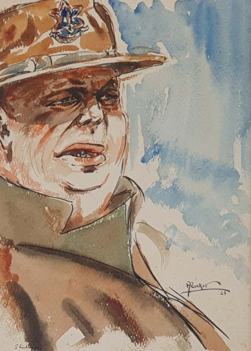 A Fellow Officer (name unknown) - Water Colors (25x19cm, 1949)