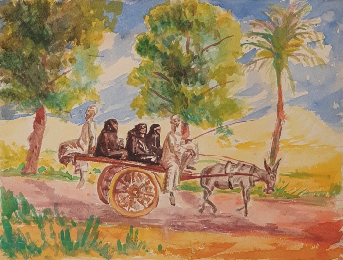 Going to work - Water Colors (24x32cm)