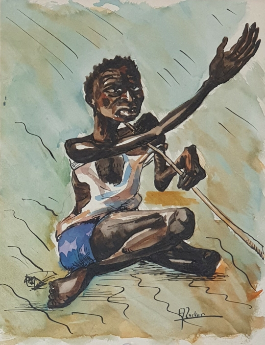 Beggar - Water Colors (26x20cm)