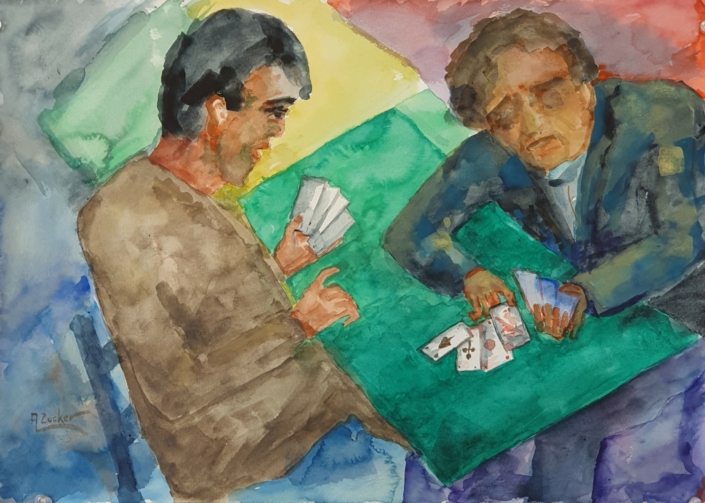 Game of Cards - Water Colors (30x42cm, 1993)
