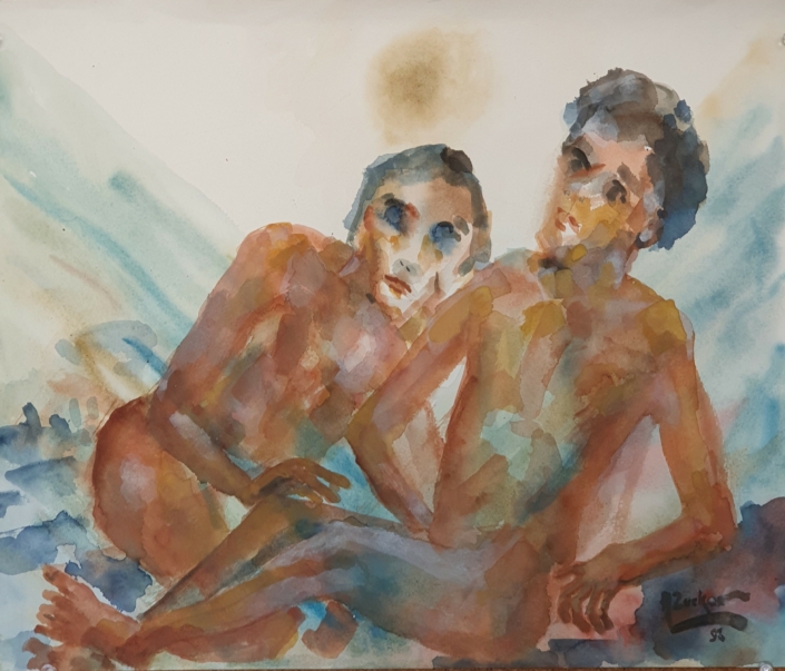 Couple - Water Colors (38x46cm, 1993)