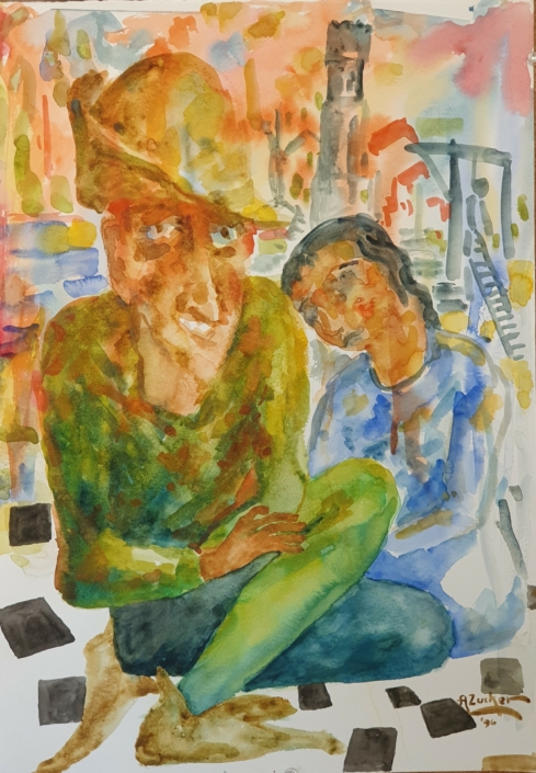 Couple - Water Colors (50x35cm, 1996)