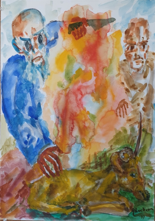The golden calf - Water Colors (49x35cm, 1997)