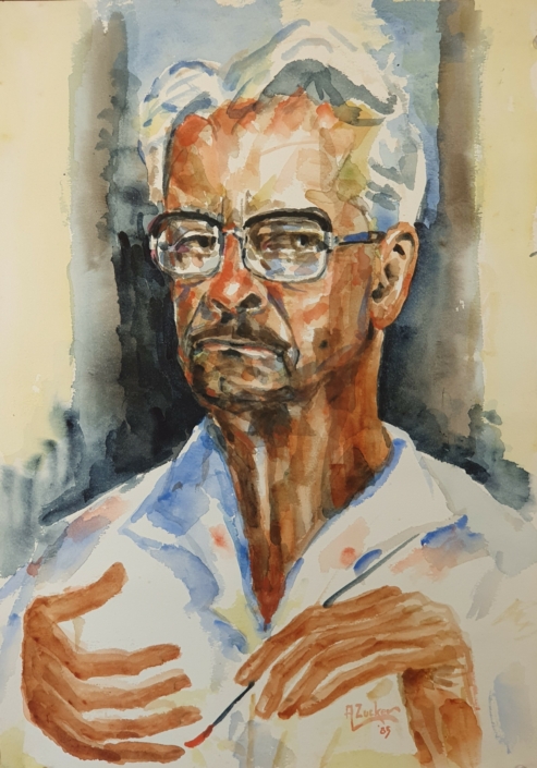 Autoportrait - Water Colors (51x36cm, 1985)