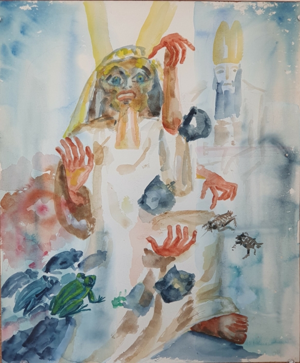Pharao and the plagues - Water Colors (46x38cm)