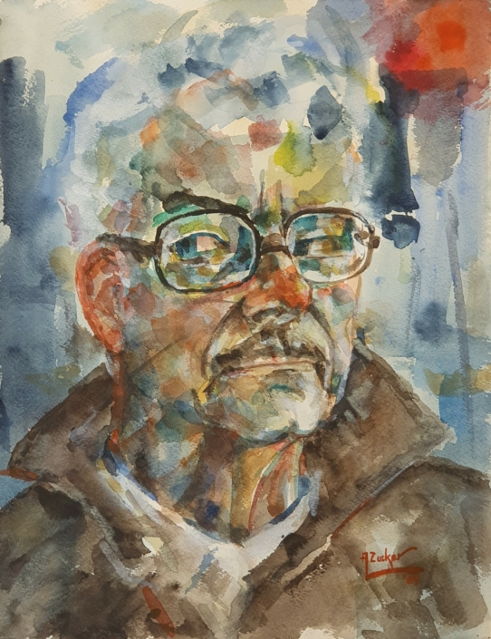 Autoportrait - Water Colors (41x32cm, 1989)