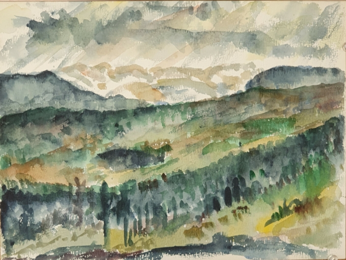 Fefor (Norway) - Water Colors (36x27cm, 1972)