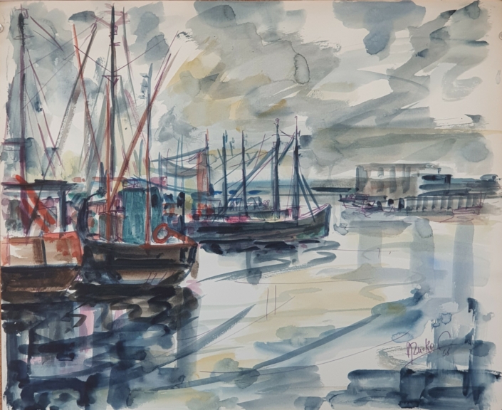 A Port - Water Colors (46x38cm, 1966)