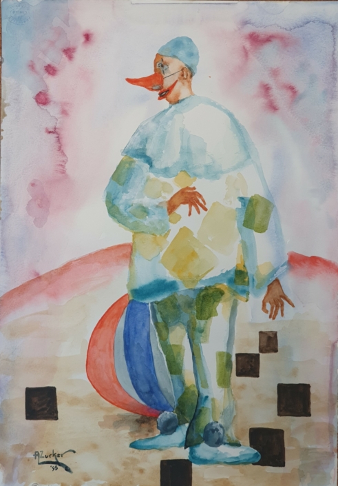 Clown - Water Colors (50x35cm, 1995)