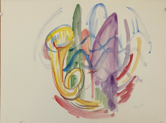 Trumpet (unsigned) - Water Colors (36x26cm)