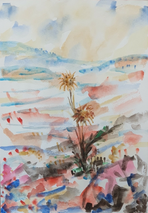 Environment of Jerusalem - Water Colors (48x34cm, 1986)