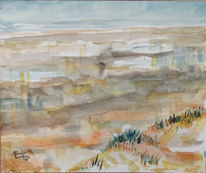 Dunes in Belgium - Water Colors (38x46cm, 1989)