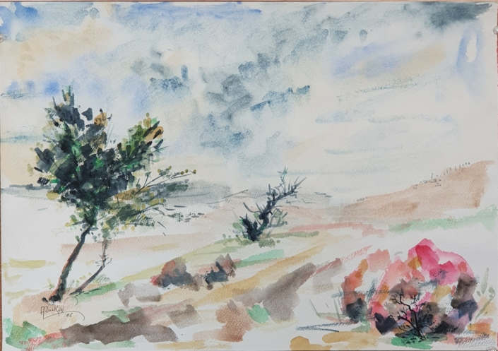 Tree - Water Colors (34x48cm, 1986)