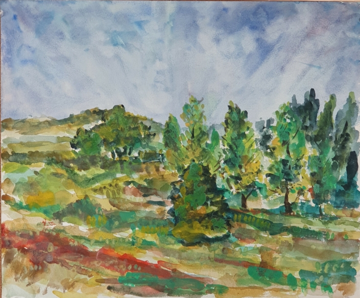 Untitled - Water Colors (27x46cm, 1989)