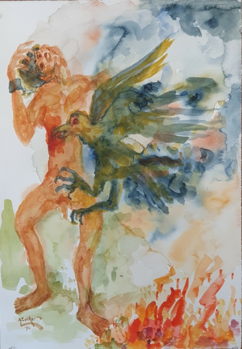 The punishment of Prometheus - Water Colors (50x35cm, 1996)