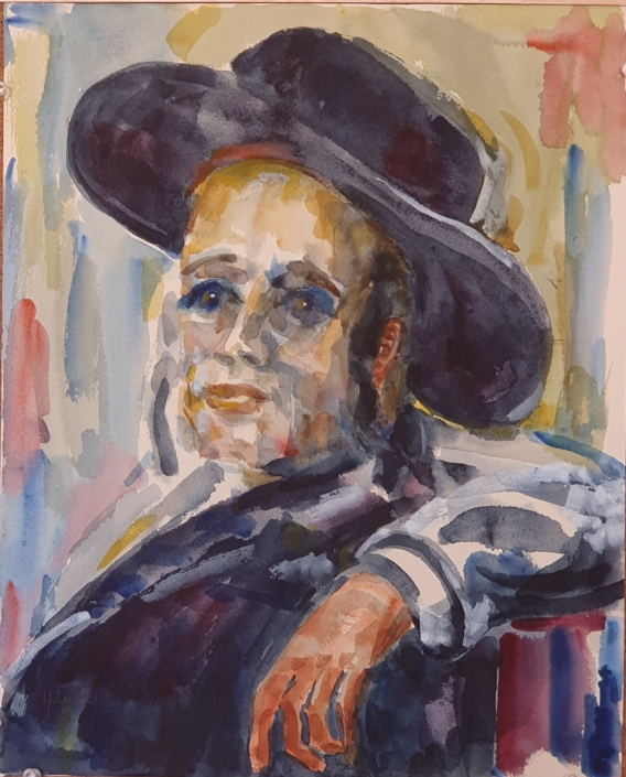 Orthodox Jew - Water Colors (41x33cm)