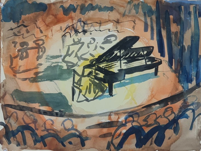 Recital (unsigned) - Water Colors (27x36cm)