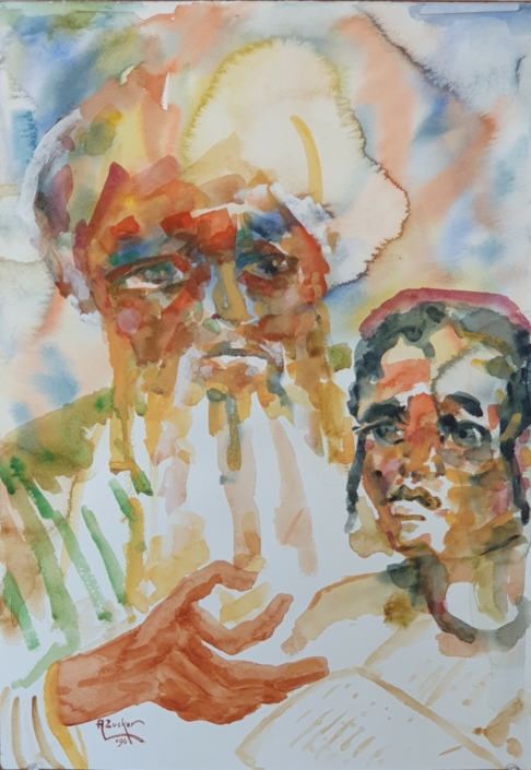Father and son - Water Colors (50x35cm, 1996)