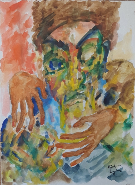 Father and son - Water Colors (46x34cm, 1987)