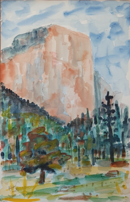 Yosemite Park  - Water Colors (50x33cm, 1976)