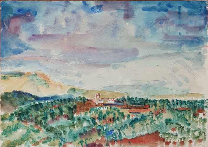 Safed - Water Colors (30x42cm, 1969)