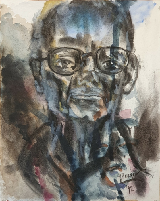 Autoportrait - Water Colors (40x22cm, 1992)