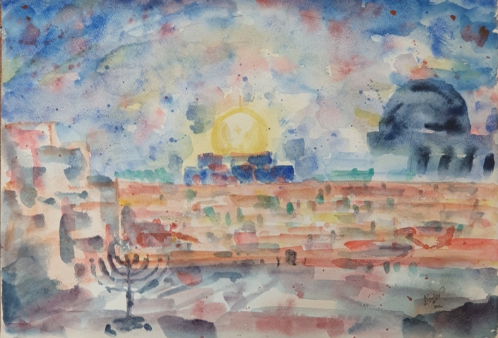 Jerusalem - Water Colors (50x34cm, 1975)
