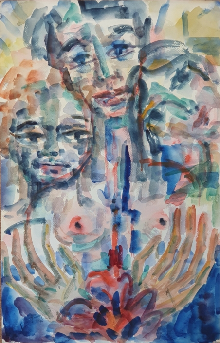 The daughters of Jethro - Water Colors (50x32cm, 1976)
