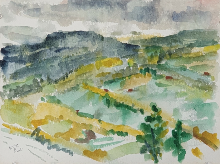 Stavelot (Belgium) - Water Colors (27x36cm, 1972)