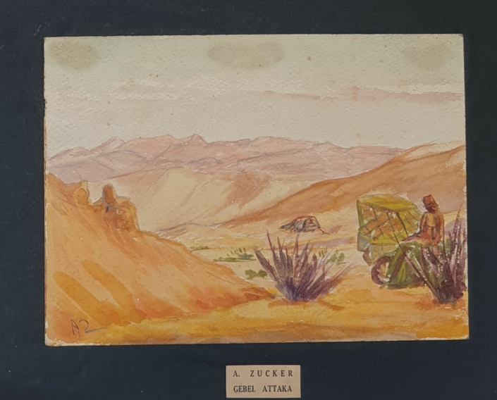 Djebel Attaka (Egypt near Suez) - Water Colors (19x25cm, early '40s)