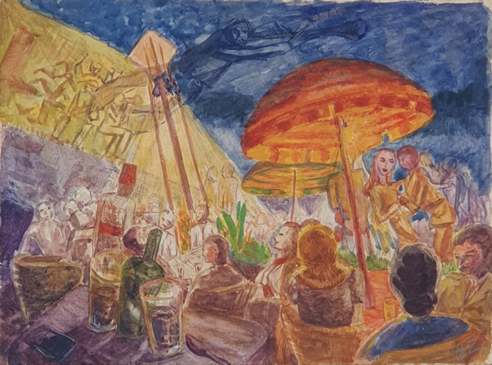 Le cercle - Elisabethville - Water Colors (23x30cm, early '40s)