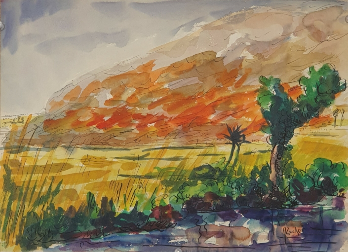 Fire in the savanah - Water Colors (27x36cm, early '40s)