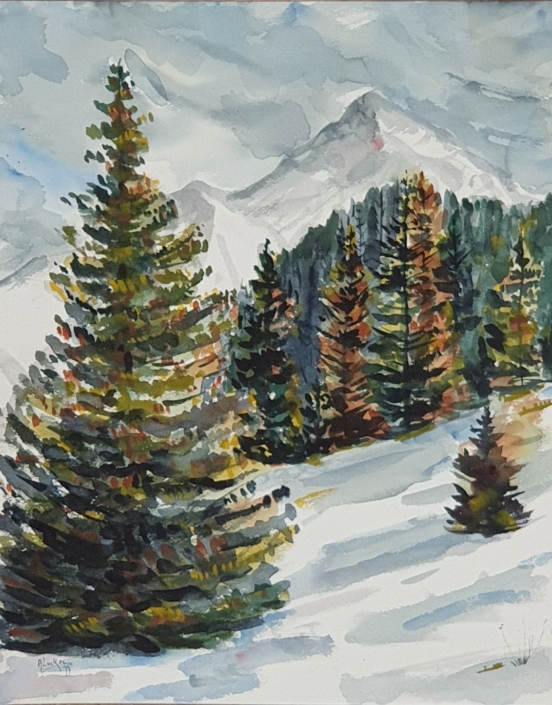 Lenzerheide (Switzerland) - Water Colors (41x33cm, 1977)