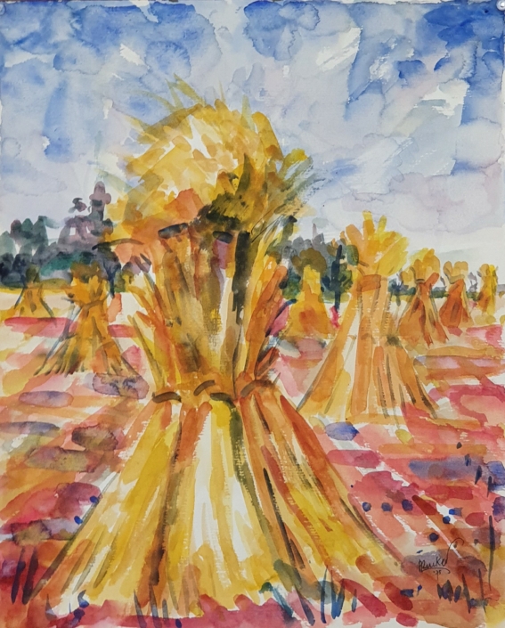 Beams of wheat - Water Colors (41x33cm, 1975)