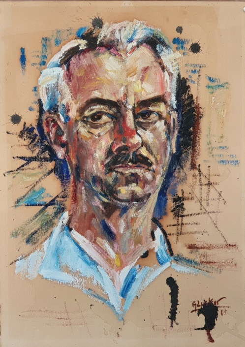 Autoportrait - Pastel / Gouash (46x33cm, 1965)