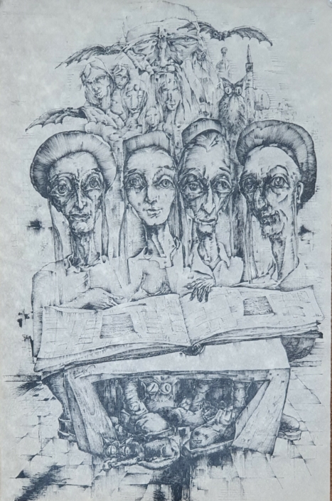 The Four Sons - Black Ink (38x25cm, 1977)