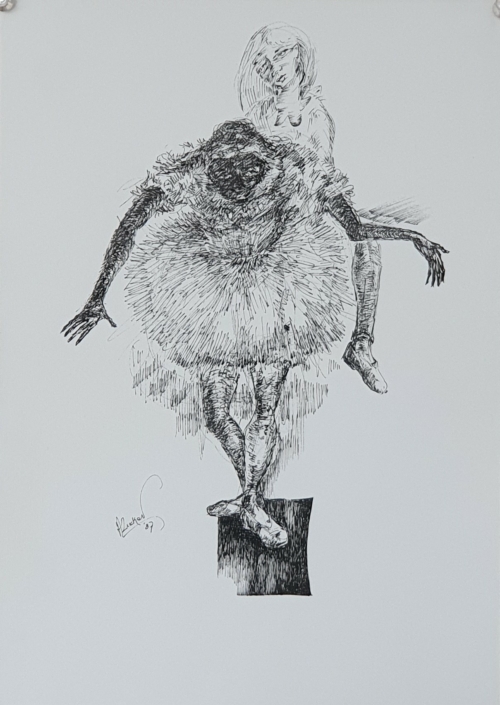 Balerina - Black Ink (30x21cm, 1987)